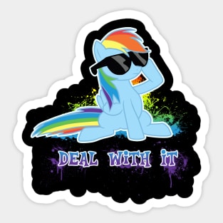 My Little Pony - Rainbow Dash - Deal With It Sticker